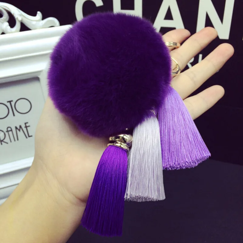 Cute Real Rabbit Fur Ball Keychains Ladies Bag Charm Pendant Tassel Plush Keyrings Car Key Chain Ring Fashion Jewelry Wholesale
Cute Real Rabbit Fur Ball Keychains Ladies Bag Charm Pendant Tassel Plush Keyrings Car Key Chain Ring Fashion Jewelry Wholesale