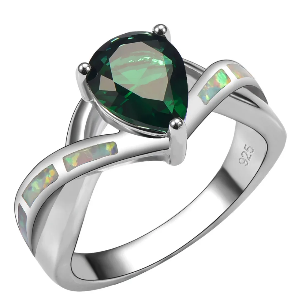Simulated Emerald With White Fire Opal 925 Sterling Silver Ring Beautiful Jewelry For Woman Size 6 7 8 9 10 R1448
Simulated Emerald With White Fire Opal 925 Sterling Silver Ring Beautiful Jewelry For Woman Size 6 7 8 9 10 R1448