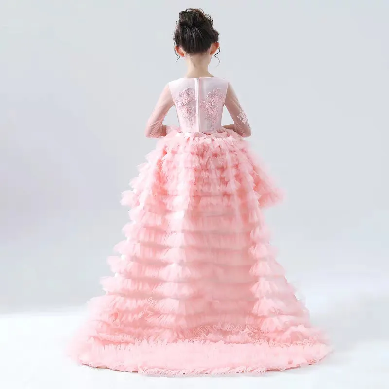 2020Children Girls Luxury Sweet Pink Color Evening Party Princess Long Tail Dress Model Show Elegant Catwalk Costumes Dress Wear
2020Children Girls Luxury Sweet Pink Color Evening Party Princess Long Tail Dress Model Show Elegant Catwalk Costumes Dress Wear