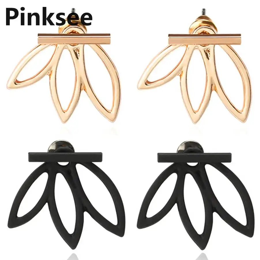 Fashion Jewelry Simple Statement Hollow Lotus Charm Double Sieded Stud Earrings Boucle d oreille Vintage Earring Gold Color
Fashion Jewelry Simple Statement Hollow Lotus Charm Double Sieded Stud Earrings Boucle d oreille Vintage Earring Gold Color