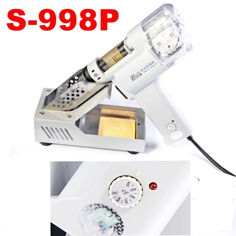 S-998P 997PUpgraded version PN-998P 100W double suction pump vacuum electric vacuum pump gun desoldering welding gun 220V 110V
S-998P 997PUpgraded version PN-998P 100W double suction pump vacuum electric vacuum pump gun desoldering welding gun 220V 110V