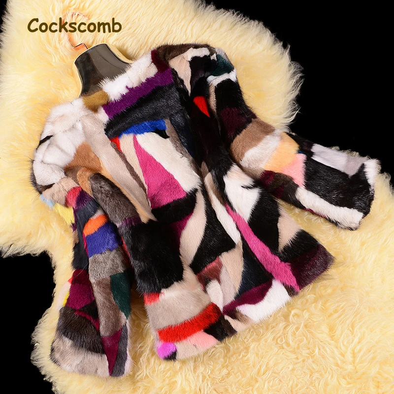 Fashion rainbow multi color real mink fur jacket women short design natural mink fur coat 2019 autumn winter collection
Fashion rainbow multi color real mink fur jacket women short design natural mink fur coat 2019 autumn winter collection