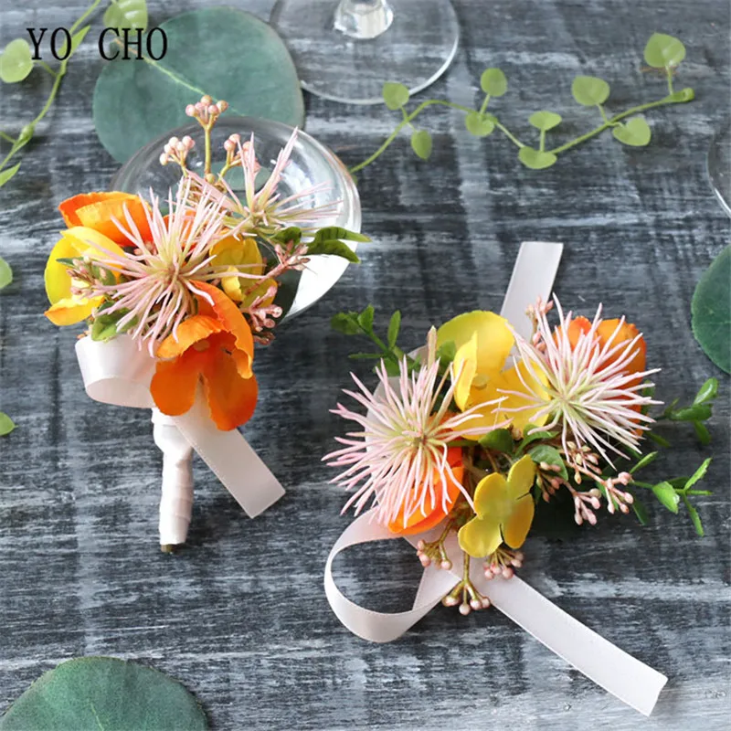 YO CHO Bridesmaids Corsage Wrist Wedding Artificial Flower European Vintage White Boutonniere Bridegroom Bridal Bracelet Flowers
YO CHO Bridesmaids Corsage Wrist Wedding Artificial Flower European Vintage White Boutonniere Bridegroom Bridal Bracelet Flowers