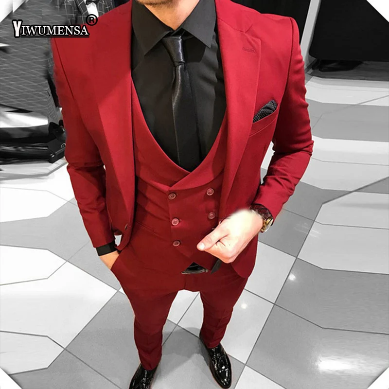 Red Wedding Suits For Mens, Custom Made Men Suits Terno Masculino Slim Fit 2018 Costume Homme Mariage Groom Suit Frac Hombre
Red Wedding Suits For Mens, Custom Made Men Suits Terno Masculino Slim Fit 2018 Costume Homme Mariage Groom Suit Frac Hombre
