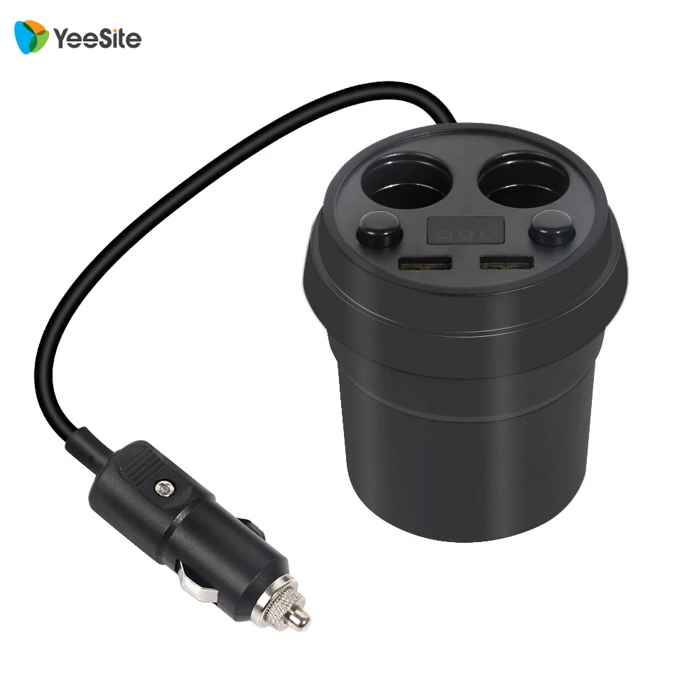 YeeSite 3.1A двойной Порты USB автомобиля Зарядное устройство Держатель с 2 розетки
