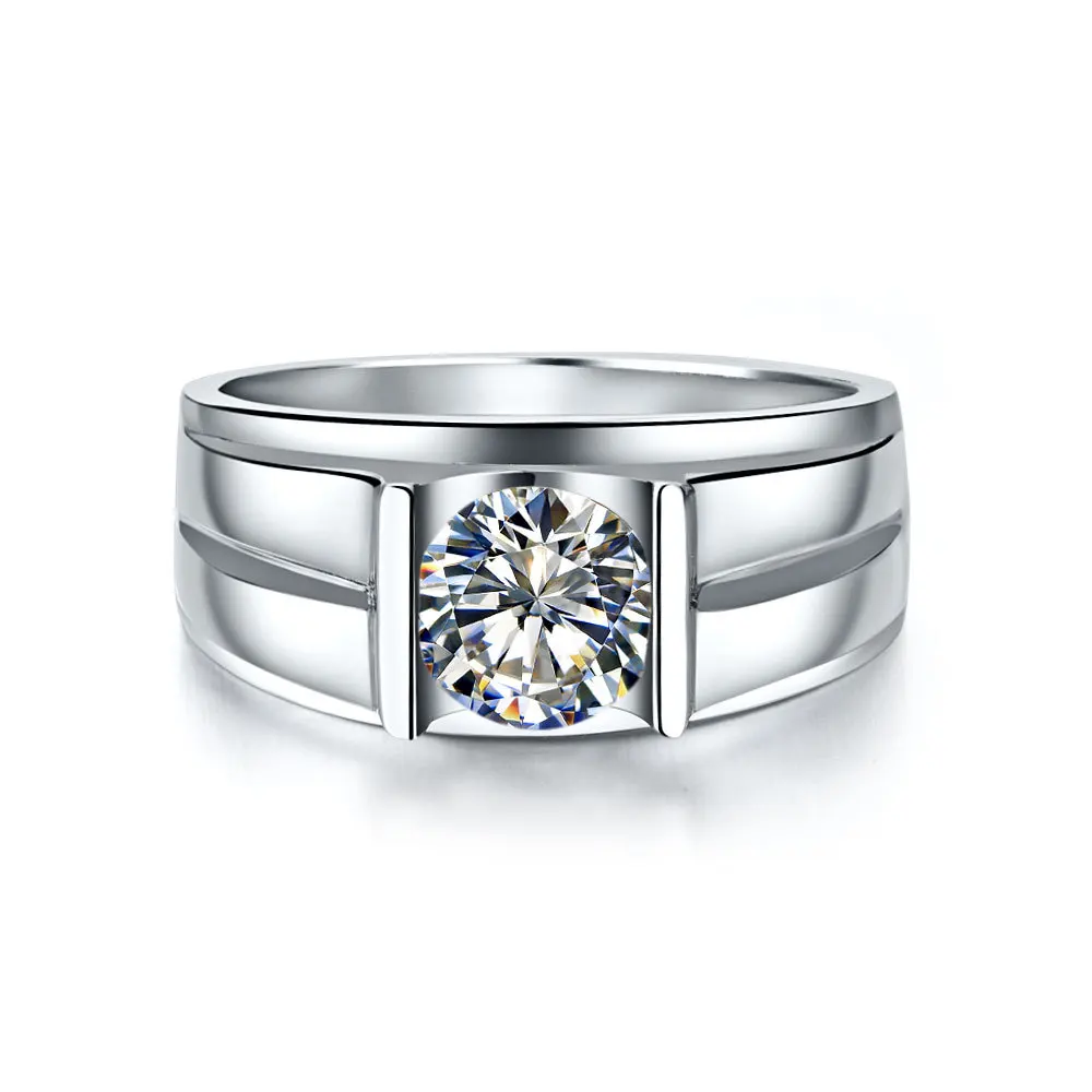 1 Carat Solid 14K Gold Round Shape Continued Genuine Moissanite Engagement Ring For Men Original Solid Gold Color Ring
1 Carat Solid 14K Gold Round Shape Continued Genuine Moissanite Engagement Ring For Men Original Solid Gold Color Ring