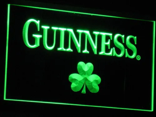 A095 пиво Guinness Shamrock Бар светодиодный неоновый светильник с выключателем вкл/выкл 20