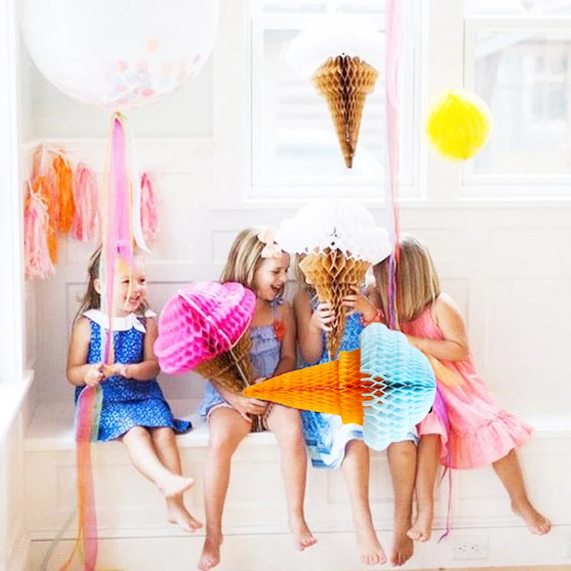 New! (5pcs/lot) 19*32cm(8"X12")Ice Cream Tissue Paper Honeycomb Ball Paper Flower Lanterns For Wedding Birthday Party Decoration
New! (5pcs/lot) 19*32cm(8"X12")Ice Cream Tissue Paper Honeycomb Ball Paper Flower Lanterns For Wedding Birthday Party Decoration