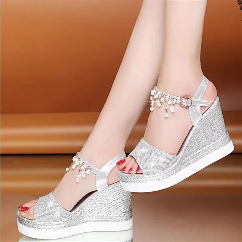 2019 Summer Wedges Shoes Women Sexy High Heels Sandals Woman Beaded Sandal Female Fashion Super High Shoes Footwear
2019 Summer Wedges Shoes Women Sexy High Heels Sandals Woman Beaded Sandal Female Fashion Super High Shoes Footwear