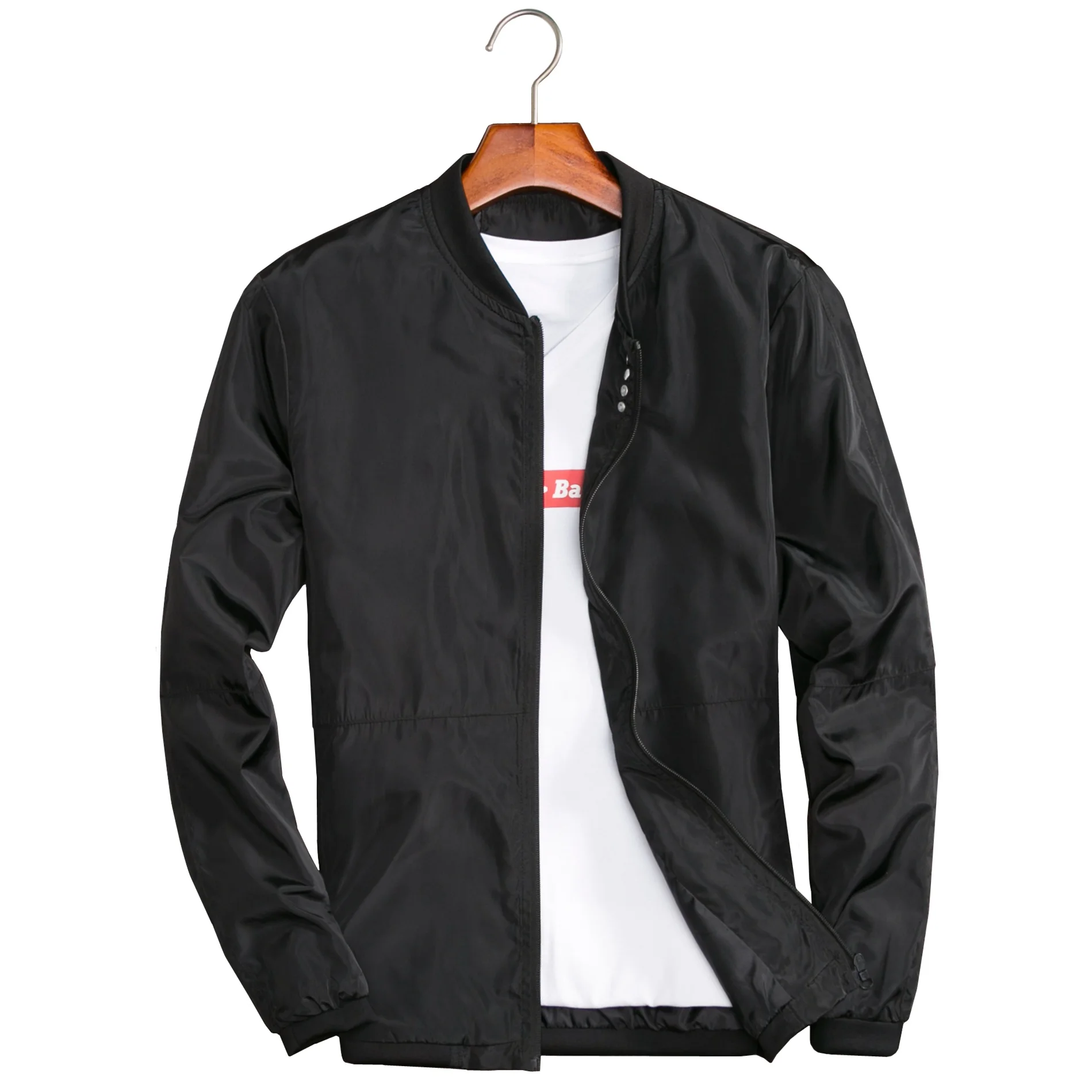 Men's Bomber Jacket Casual Solid Slim Men Fashion Overcoat Baseball Jackets Hip Hop Streetwear Black
Men's Bomber Jacket Casual Solid Slim Men Fashion Overcoat Baseball Jackets Hip Hop Streetwear Black