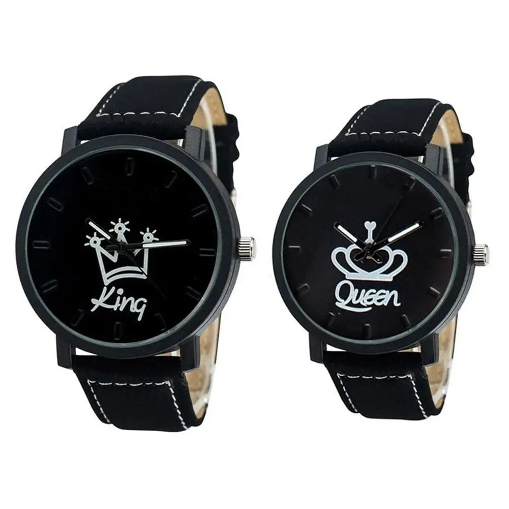Newest Couple Watch Queen King Crown Fuax Leather Quartz Analog Wrist Watches Chronograph 2021 Wom reloj mujer часы женские
Newest Couple Watch Queen King Crown Fuax Leather Quartz Analog Wrist Watches Chronograph 2021 Wom reloj mujer часы женские