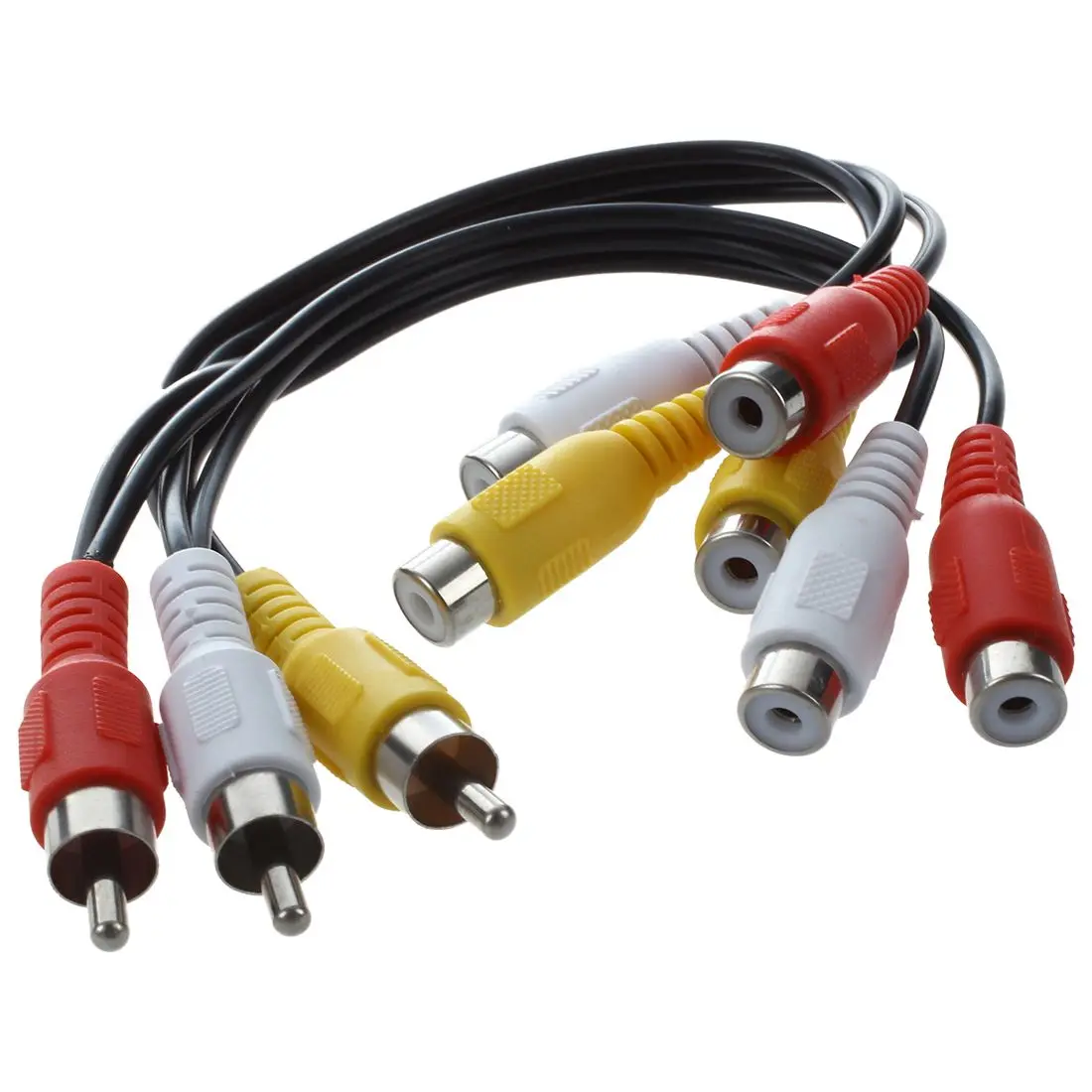 Новый 3 RCA Штекерный разъем на 6 гнездовой сплиттер Аудио Видео AV Кабель адаптер|3