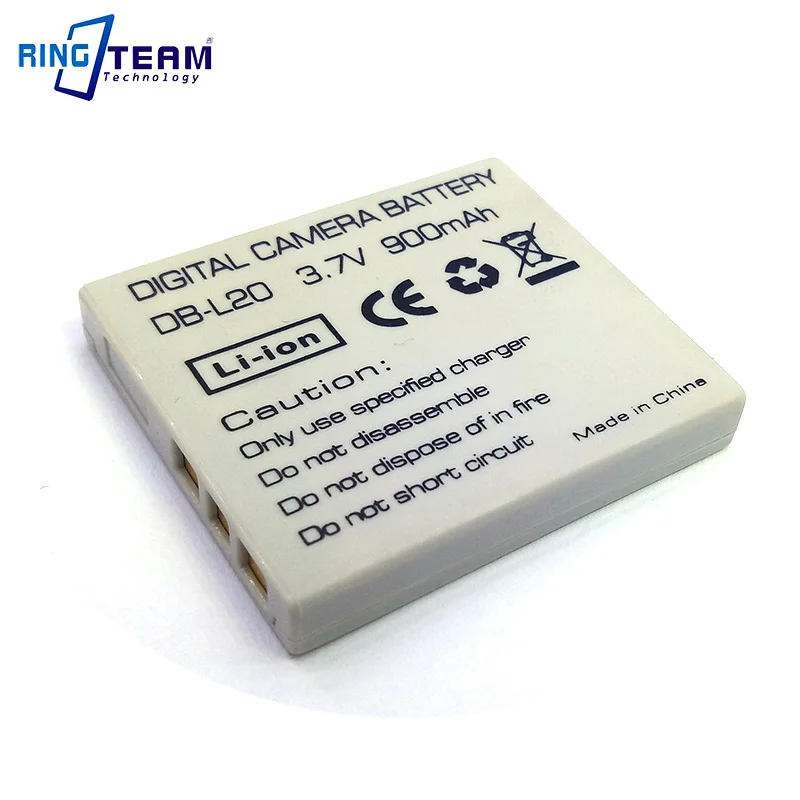 Battery Packas DB-L20 DB-L20A DB-L20AU for Sanyo Xacti Digital Cameras Camcorders VPC CA6OR CA65 CA8 CA9 CG6 CG9 CG65 E1 E2 E6
Battery Packas DB-L20 DB-L20A DB-L20AU for Sanyo Xacti Digital Cameras Camcorders VPC CA6OR CA65 CA8 CA9 CG6 CG9 CG65 E1 E2 E6