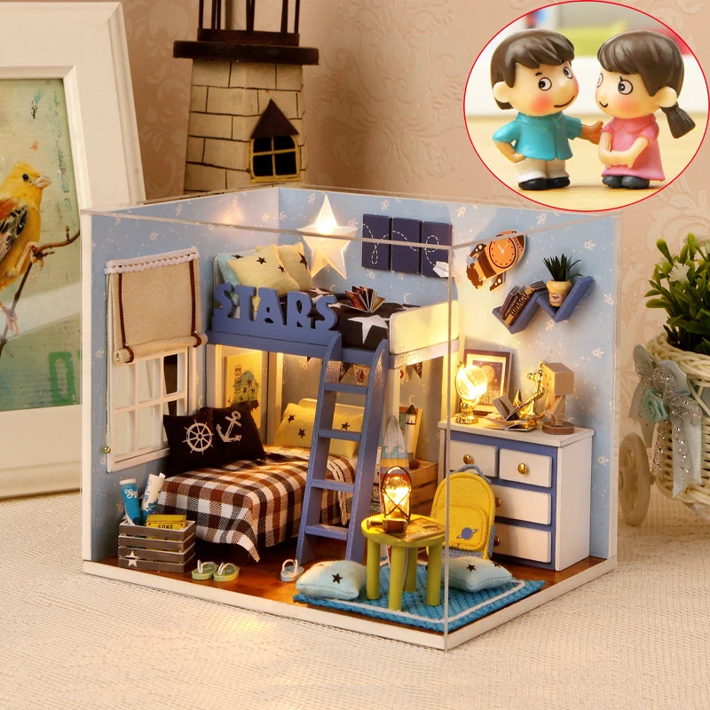 Doll House Furniture DIY Miniature Dust Cover 3D Wooden Dollhouse Toys for Children Birthday Gifts Stars Sky + Free Dolls 03 (S8
Doll House Furniture DIY Miniature Dust Cover 3D Wooden Dollhouse Toys for Children Birthday Gifts Stars Sky + Free Dolls 03 (S8