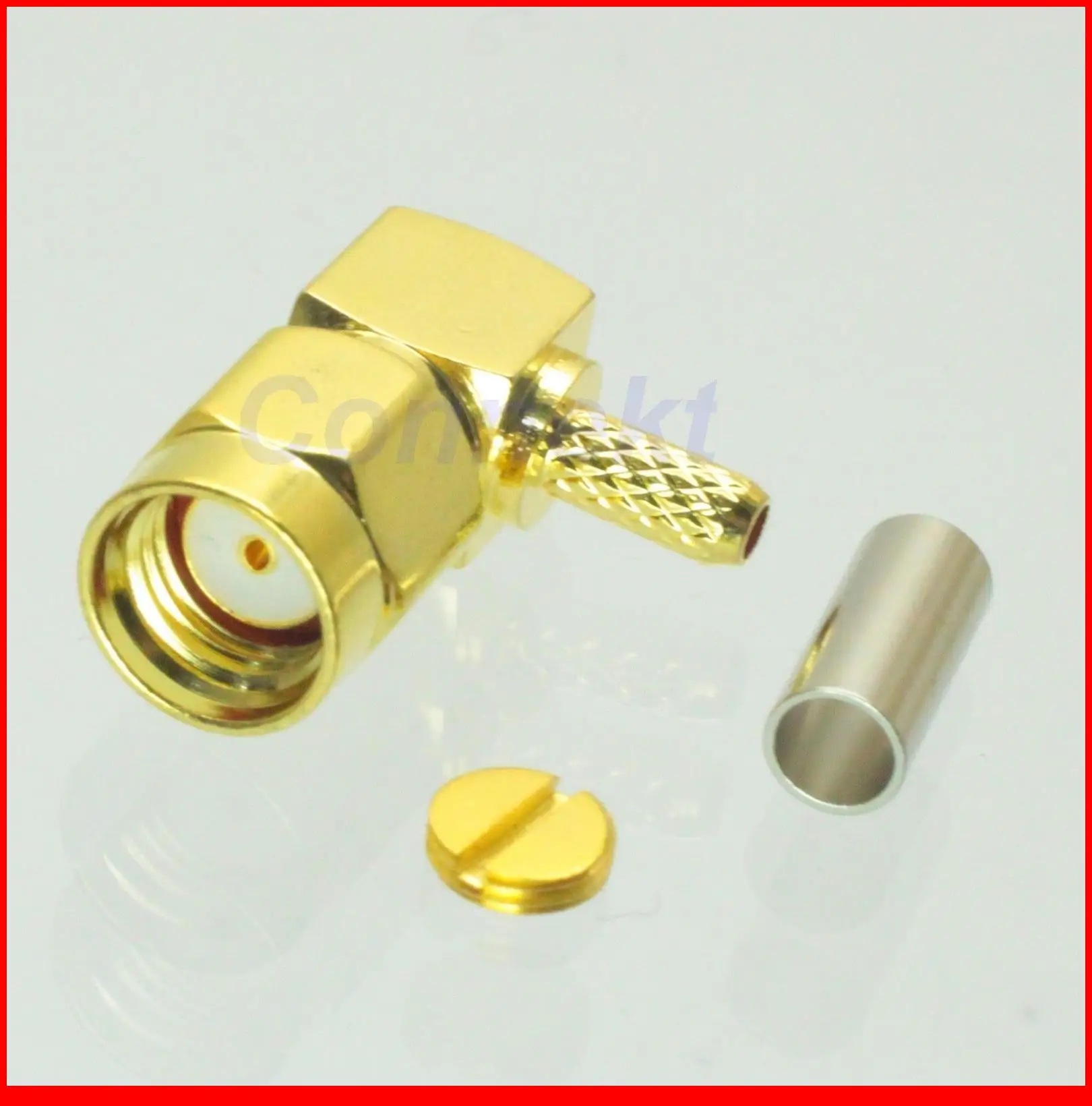 50pcs/lot RP-SMA male jack center right angle crimp RG174 RG316 LMR100 RF connector
50pcs/lot RP-SMA male jack center right angle crimp RG174 RG316 LMR100 RF connector