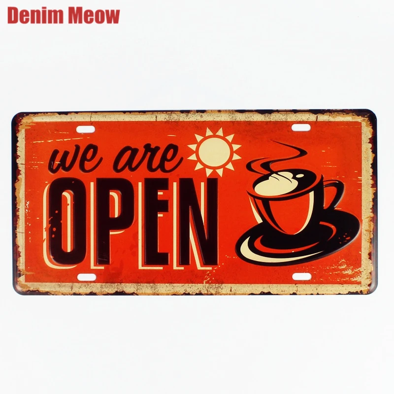 New We Are OPEN Vintage Metal Tin Signs Car Bar Garage Cafe Decor Wall Painting Art Poster Iron Billboard Plates 30x15 cm N181
New We Are OPEN Vintage Metal Tin Signs Car Bar Garage Cafe Decor Wall Painting Art Poster Iron Billboard Plates 30x15 cm N181