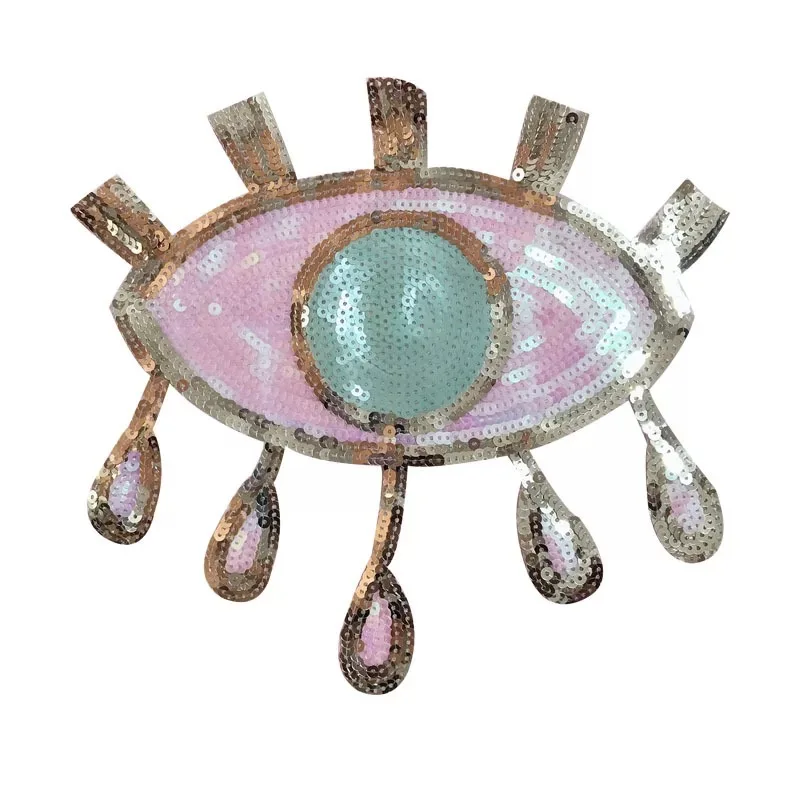 New Arrival Pink Gold Sequins Eyeball Sew on Patches for Clothes Evil Eye Sequined Patch Sewing DIY 2pcs/lot
New Arrival Pink Gold Sequins Eyeball Sew on Patches for Clothes Evil Eye Sequined Patch Sewing DIY 2pcs/lot