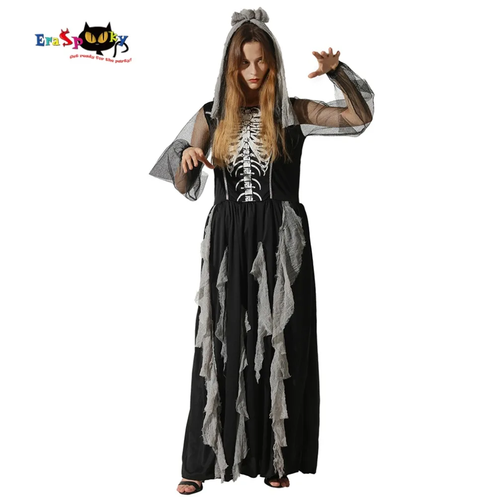 Eraspooky Horror Skeleton Dress Women Bride Ghost Halloween Costume for Adult Medieval Vampire Skull Queen Carnival Outfit
Eraspooky Horror Skeleton Dress Women Bride Ghost Halloween Costume for Adult Medieval Vampire Skull Queen Carnival Outfit