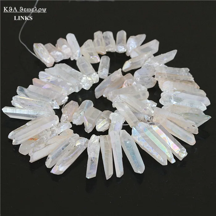 Rough Titanium Clear Quartz AB Crystal Points Drilled Briolettes Beads Natural Druzy Gem Stone Pendant Beads
Rough Titanium Clear Quartz AB Crystal Points Drilled Briolettes Beads Natural Druzy Gem Stone Pendant Beads