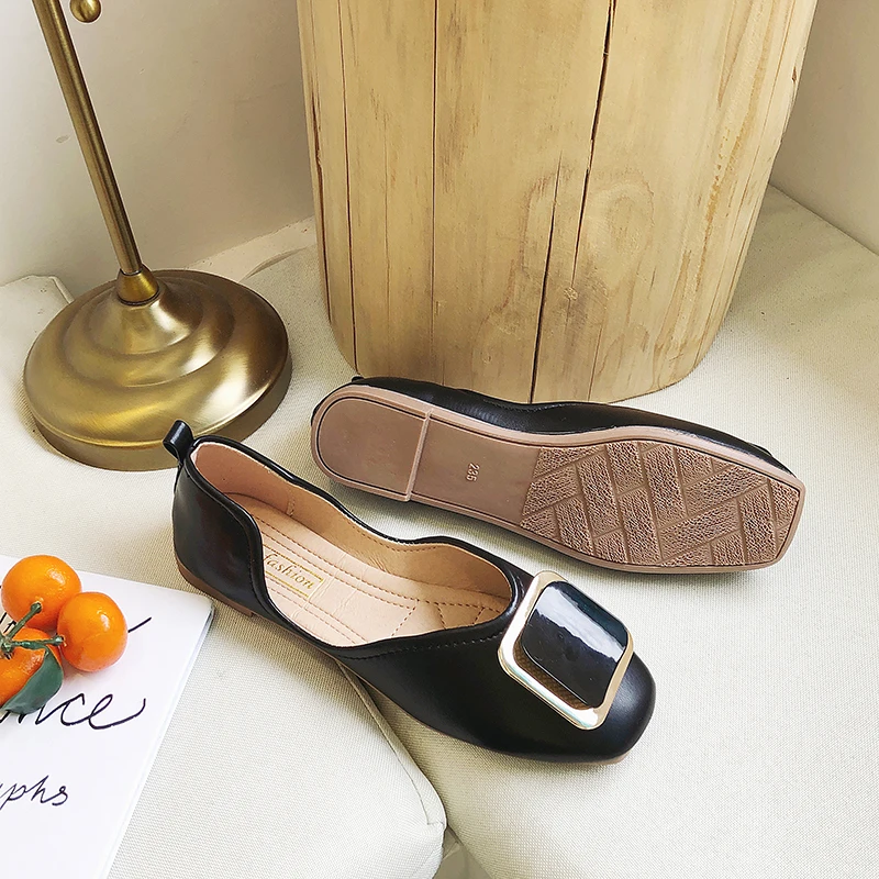 Leather Ladies Flats Female Casual Shoes Flats Slip on Shallow Women Shoes Woman Flats Spring Autumn Metal Buckle Loafers Shoes
Leather Ladies Flats Female Casual Shoes Flats Slip on Shallow Women Shoes Woman Flats Spring Autumn Metal Buckle Loafers Shoes