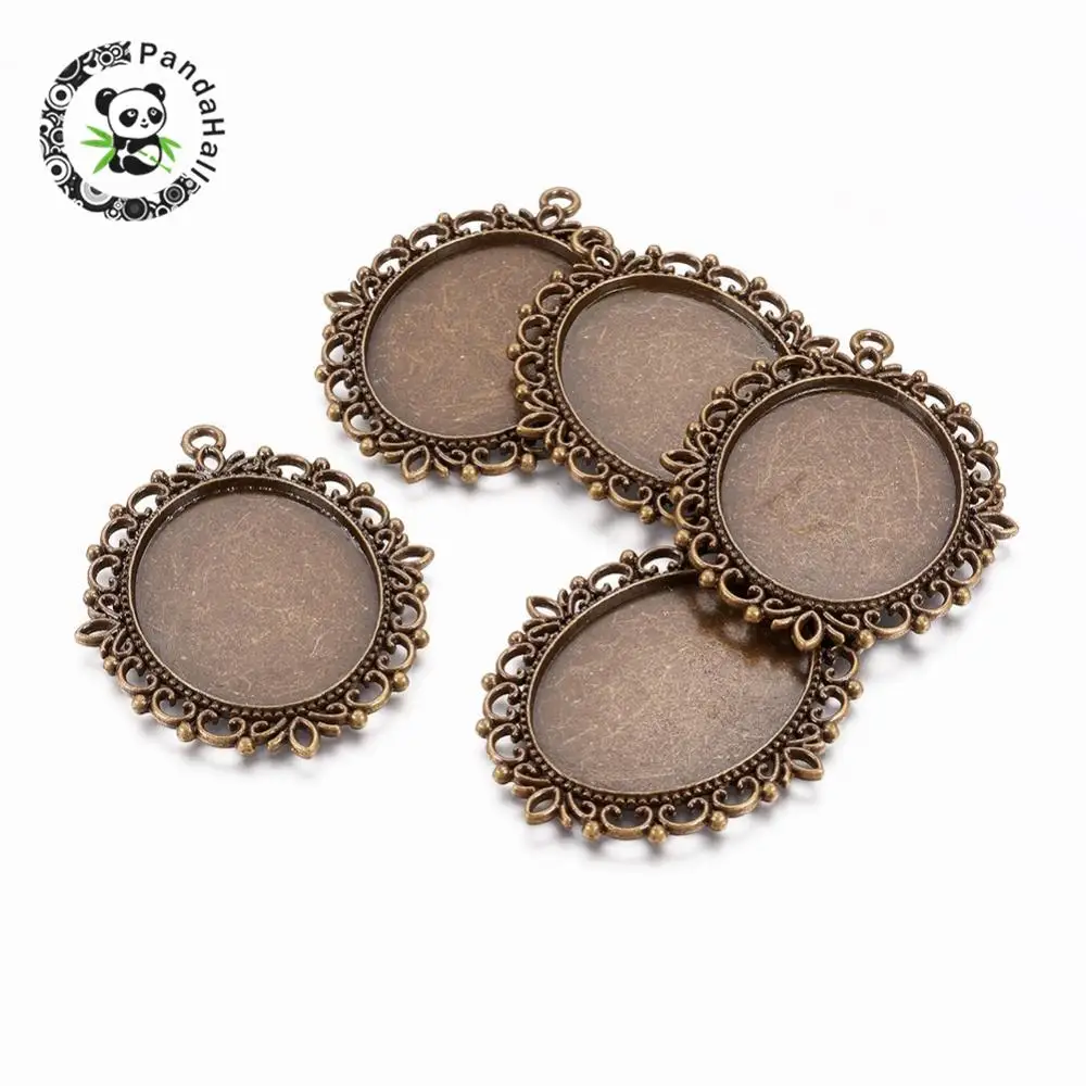 Tibetan Style Pendant Cabochon Settings, DIY Findings for Jewelry Making, Oval, Nickel Free, Antique Bronze, about 48x61x3mm
Tibetan Style Pendant Cabochon Settings, DIY Findings for Jewelry Making, Oval, Nickel Free, Antique Bronze, about 48x61x3mm