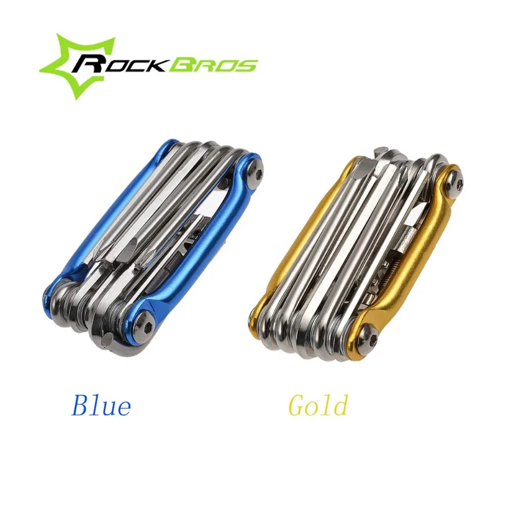 ROCKBROS Multifunctional Bicycle Repair Folding Tools Sets Kit Wrench Screwdriver Chain Cutter Portable MTB Bike Accessories | Спорт и