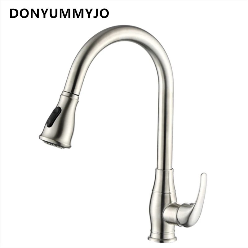 Смеситель для кухни DONYUMMYJO, высокий кран из матового никеля, 1 шт., выдвижной вращающийся смеситель для раковины
Смеситель для кухни DONYUMMYJO, высокий кран из матового никеля, 1 шт., выдвижной вращающийся смеситель для раковины