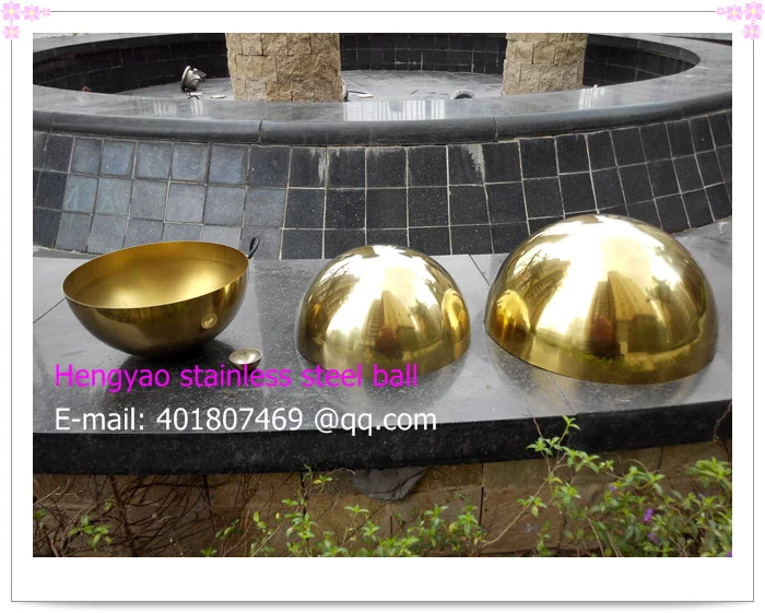 75 mm diameter, 201 stainless steel gold hemisphere, hollow hemisphere, metope adornment,plating titanium
75 mm diameter, 201 stainless steel gold hemisphere, hollow hemisphere, metope adornment,plating titanium