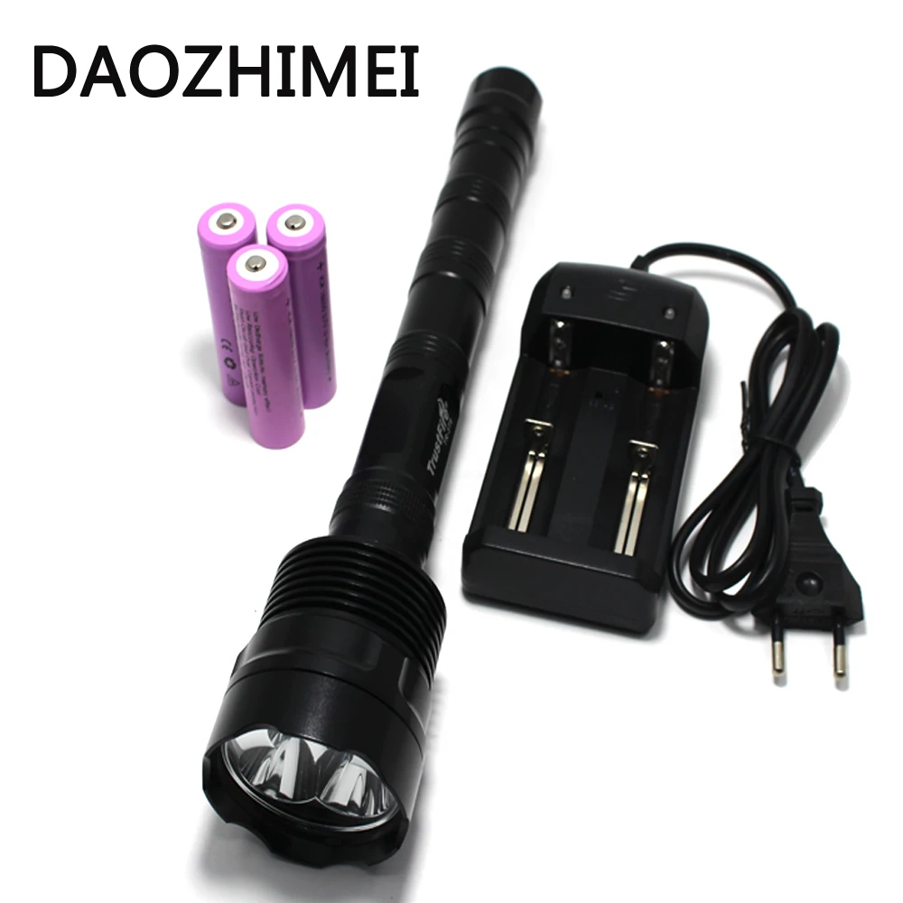 3800 Lumens LED Hunting Flashlight 5-Mode Tactical Lantern 3-LED T6 White camping Hunting Flashlight - Black (2x18650 / 3x18650
3800 Lumens LED Hunting Flashlight 5-Mode Tactical Lantern 3-LED T6 White camping Hunting Flashlight - Black (2x18650 / 3x18650