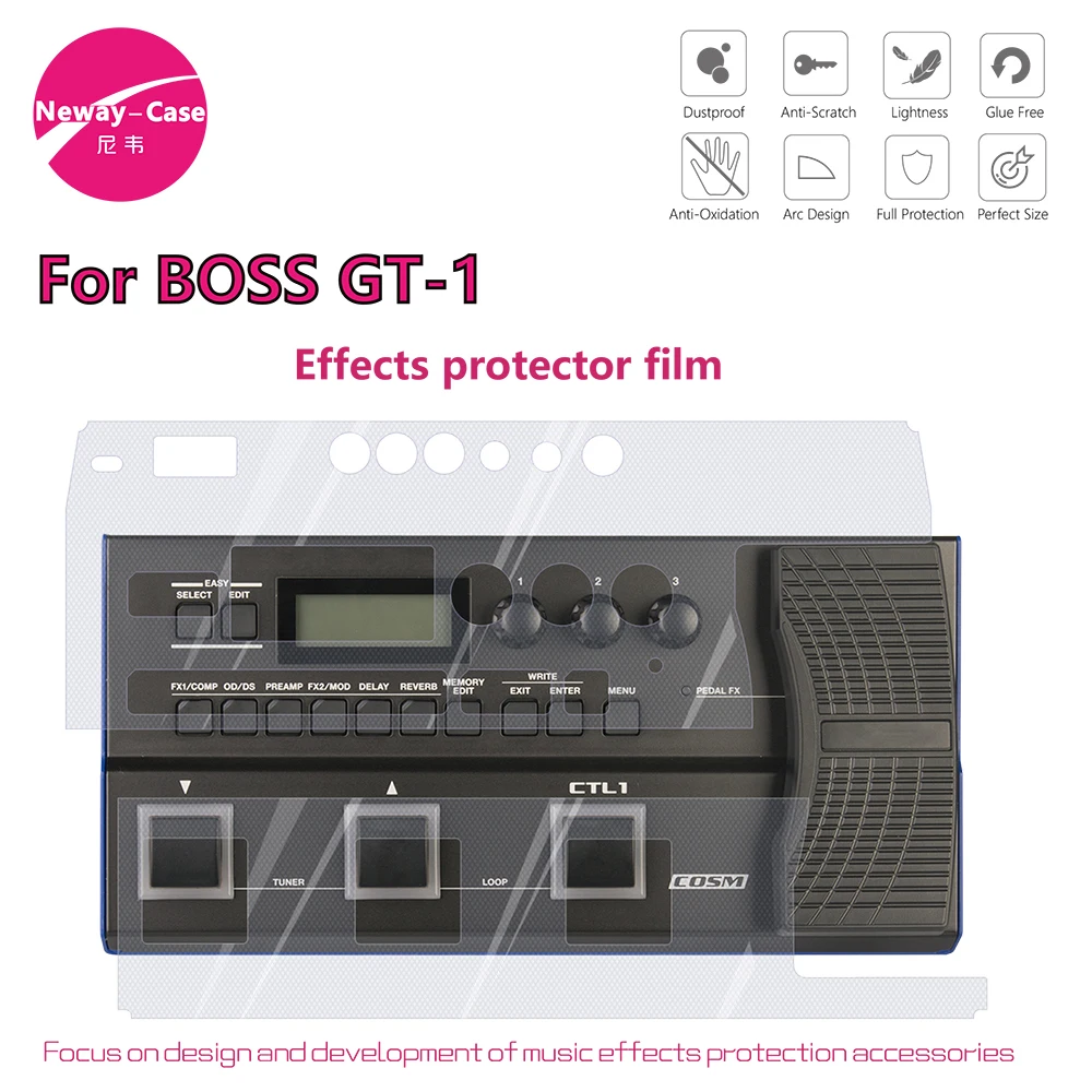 Neway-Case Electric Guitar Effect Protector Film for Boss GT-1 Guitar Effect Pedal Accessories
Neway-Case Electric Guitar Effect Protector Film for Boss GT-1 Guitar Effect Pedal Accessories