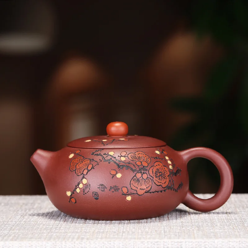recommended tea set of purple clay pottery carved plum blossom all hand gift custom lettering rhyme sea purple sand pot
recommended tea set of purple clay pottery carved plum blossom all hand gift custom lettering rhyme sea purple sand pot
