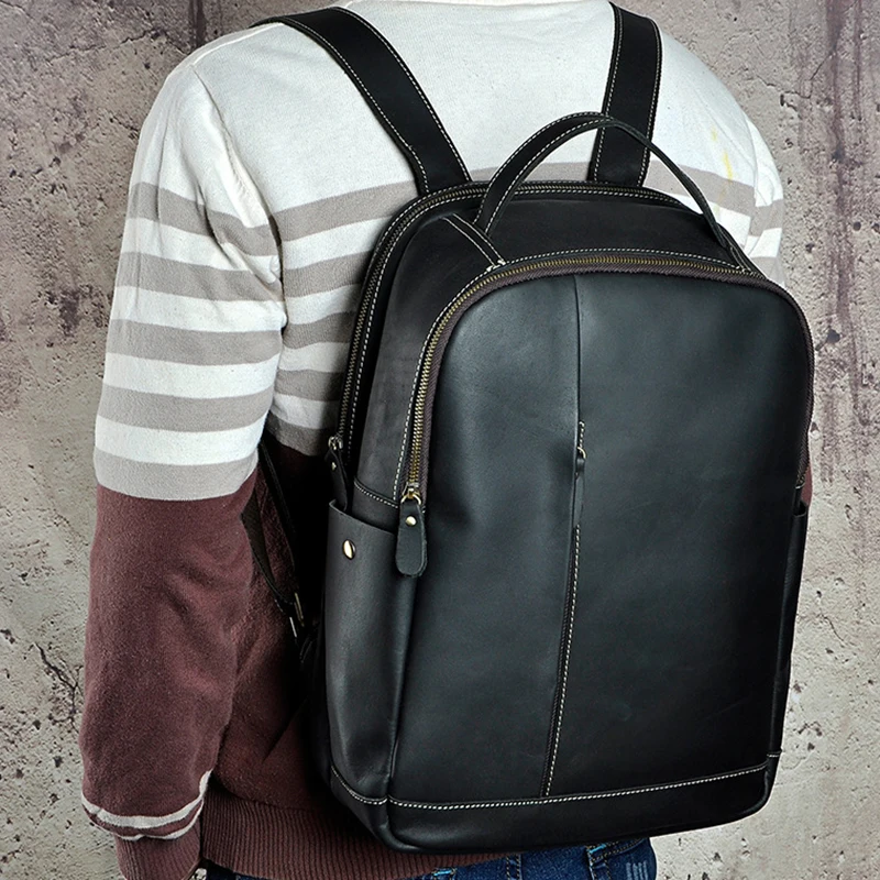 Men Crazy Horse Cowhide Backpack Travel Knapsack Vintage Large Capacity Genuine Leather 14'' Laptop Bag Rucksack School Daypack
Men Crazy Horse Cowhide Backpack Travel Knapsack Vintage Large Capacity Genuine Leather 14'' Laptop Bag Rucksack School Daypack
