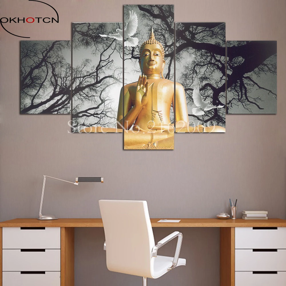OKHOTCN Framed 5 Panels Oil Painting on Canvas Buddha Portrait Pictures Wall Art Picture Living Room Background Decor Posters
OKHOTCN Framed 5 Panels Oil Painting on Canvas Buddha Portrait Pictures Wall Art Picture Living Room Background Decor Posters
