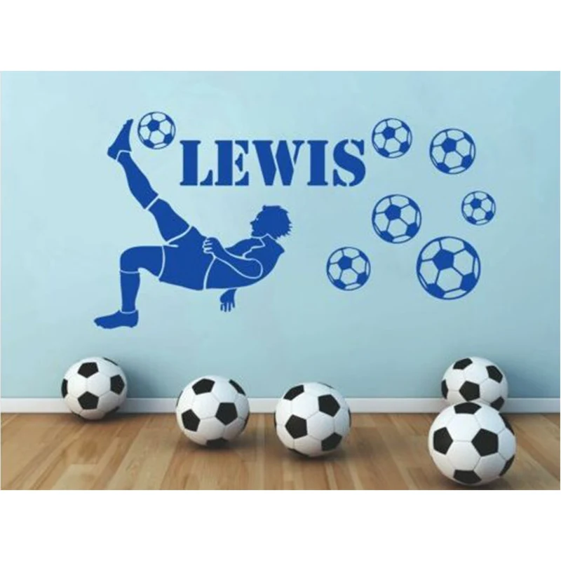 Football Player Boys Custom Personalised Name Wall Stickers Kids Bedroom Decal decoration
Football Player Boys Custom Personalised Name Wall Stickers Kids Bedroom Decal decoration