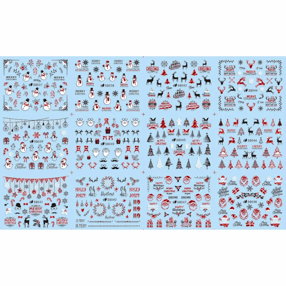 12 PCS / LOT SELF-ADHESIVE 3D NAIL TATTOOS STICKER RED BLACK CHRISTMAS XMAS SNOW MAN GIFT BOX DEER HORN SQ37-48
12 PCS / LOT SELF-ADHESIVE 3D NAIL TATTOOS STICKER RED BLACK CHRISTMAS XMAS SNOW MAN GIFT BOX DEER HORN SQ37-48