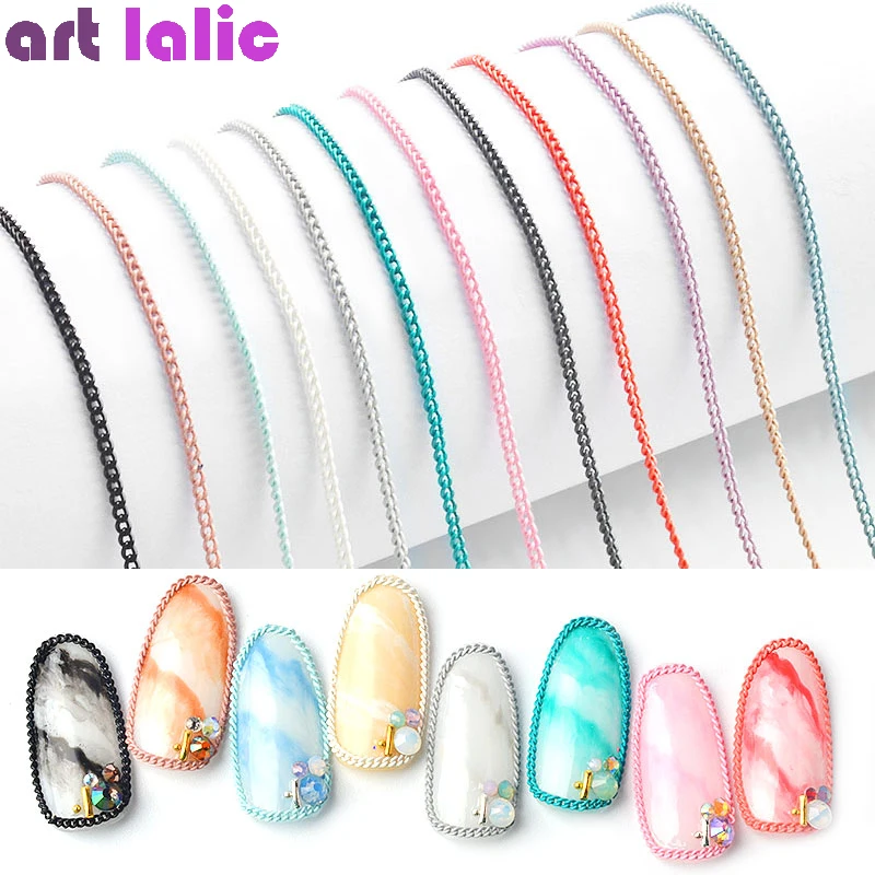 12 Colors New Delicate Nail Art Metal 50cm Rock Punk Ultra Fine Zipper Nail 3D Ornaments Chain Manicure Decorations
12 Colors New Delicate Nail Art Metal 50cm Rock Punk Ultra Fine Zipper Nail 3D Ornaments Chain Manicure Decorations