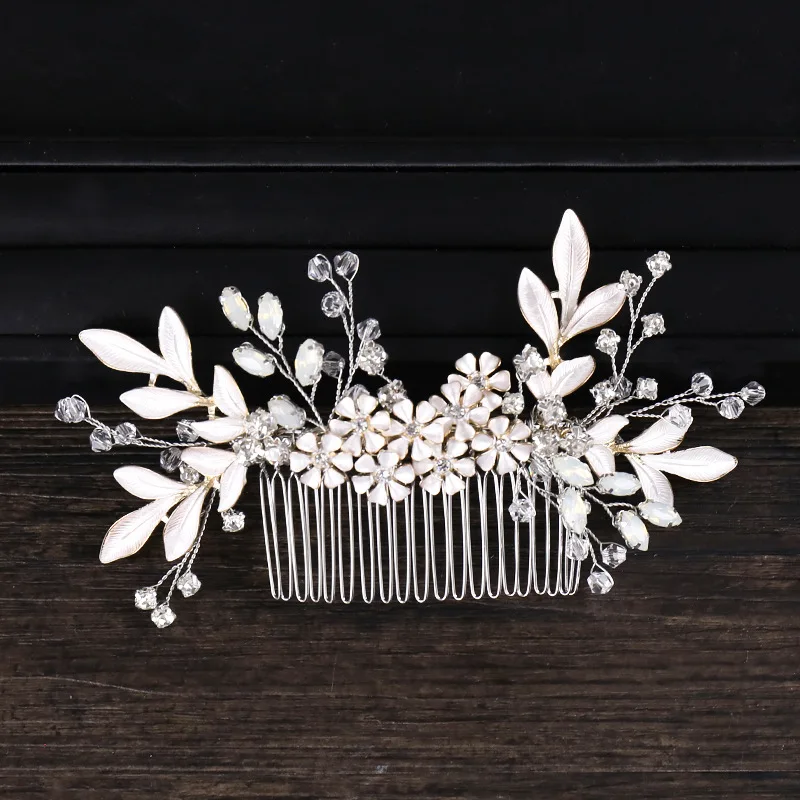 Hair Comb Bridal Wedding Flower Headdress Silver Colour Leaf Crystal Hair Accessories Jewelry
Hair Comb Bridal Wedding Flower Headdress Silver Colour Leaf Crystal Hair Accessories Jewelry