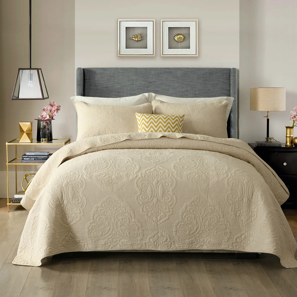 CHAUSUB Plain Quilt Set 3PCS Cotton Bedspread on the Bed Embroidered Bed Cover King Size Summer Blanket for Bed Coverlets
CHAUSUB Plain Quilt Set 3PCS Cotton Bedspread on the Bed Embroidered Bed Cover King Size Summer Blanket for Bed Coverlets