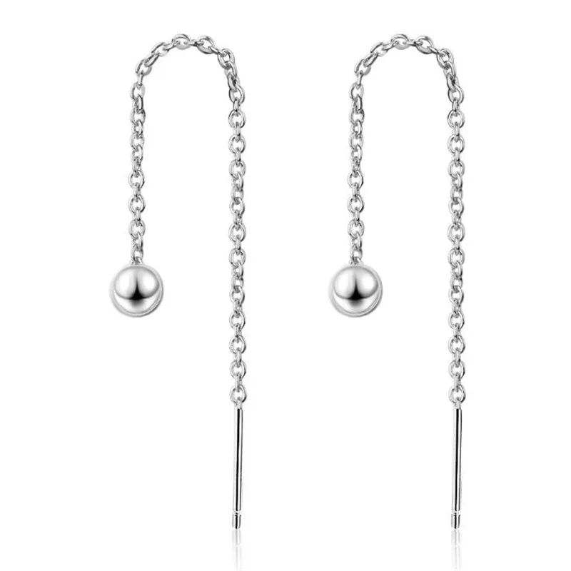 Personality Fashion Long Tassel Ear Line Silver Plated Jewelry Temperament Female Ball Simple Dangle Earrings XZE231
Personality Fashion Long Tassel Ear Line Silver Plated Jewelry Temperament Female Ball Simple Dangle Earrings XZE231