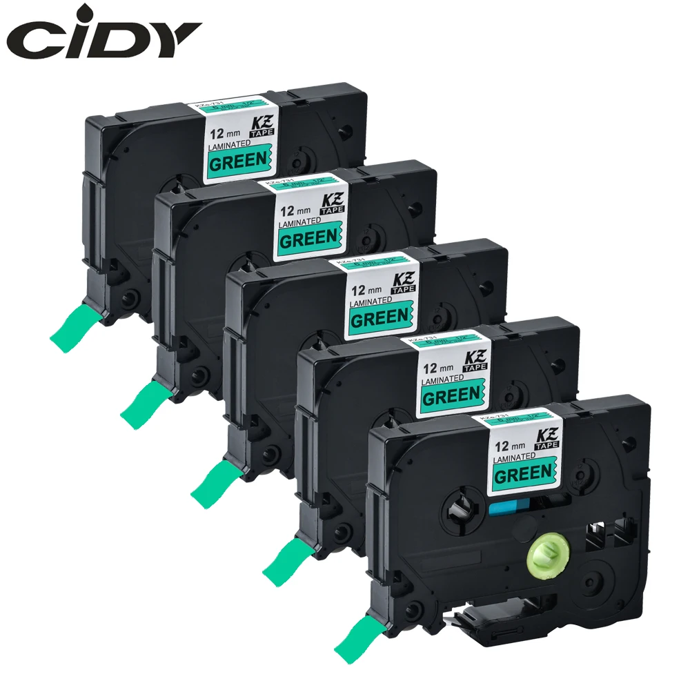 CIDY 5pcs Compatible p touch laminated tze 731 tz731 tze731 tape 12mm Black on green Tape tze-731 tz-731 for brother printers
CIDY 5pcs Compatible p touch laminated tze 731 tz731 tze731 tape 12mm Black on green Tape tze-731 tz-731 for brother printers