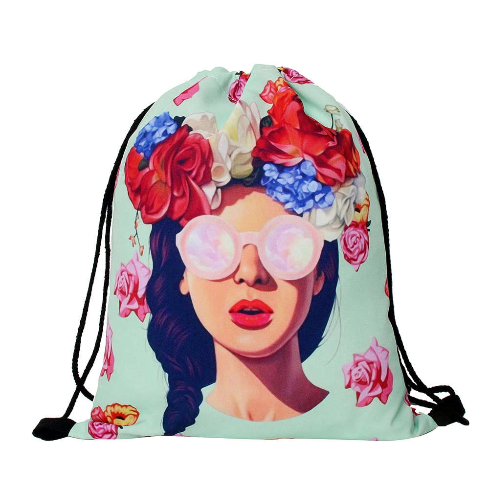 Женский рюкзак Deanfun с 3D принтом школьные рюкзаки дорожные мягкие Mochila fresh Drawstring Bag