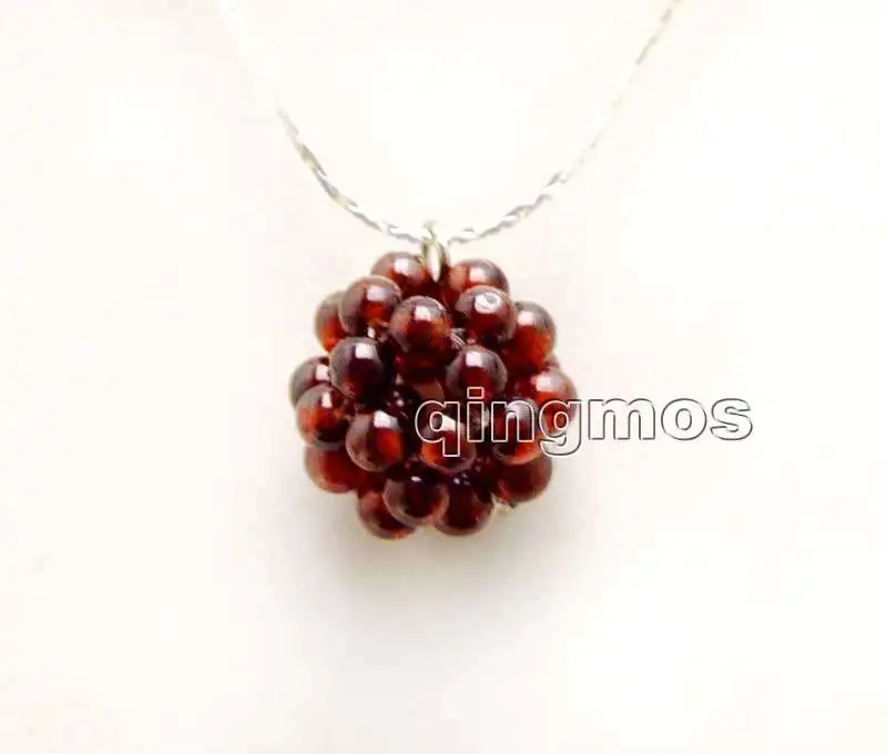 Big 15-18mm Brown Natural 3-4mm Garnet handwork Weaving Round Ball Pendant with Silver plated chain 17'' Necklace-nec6201
Big 15-18mm Brown Natural 3-4mm Garnet handwork Weaving Round Ball Pendant with Silver plated chain 17'' Necklace-nec6201