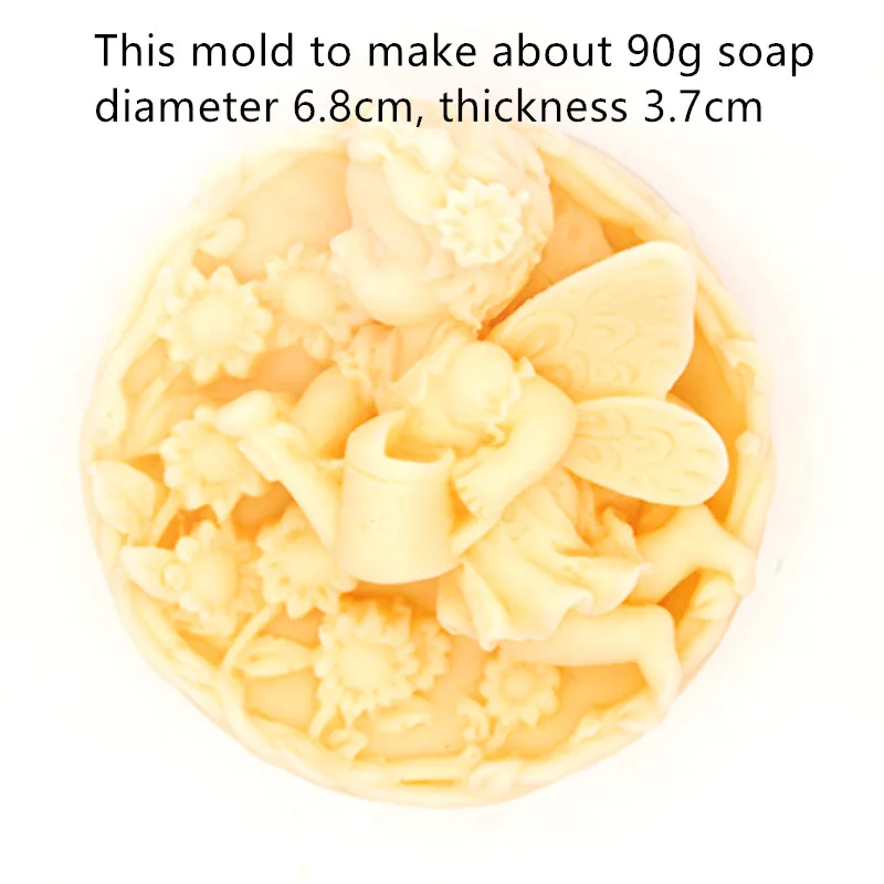 Handmade soap mould Flying Girl Pattern Flower Round Silicone Mold Food Grade Manual Soap Making Cake Mold
Handmade soap mould Flying Girl Pattern Flower Round Silicone Mold Food Grade Manual Soap Making Cake Mold
