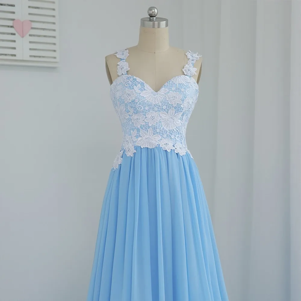 New Sky Blue Prom Dresses A-line Spaghetti Straps Chiffon Appliques Lace Long Prom Gown Evening Dresses Evening Gown
New Sky Blue Prom Dresses A-line Spaghetti Straps Chiffon Appliques Lace Long Prom Gown Evening Dresses Evening Gown