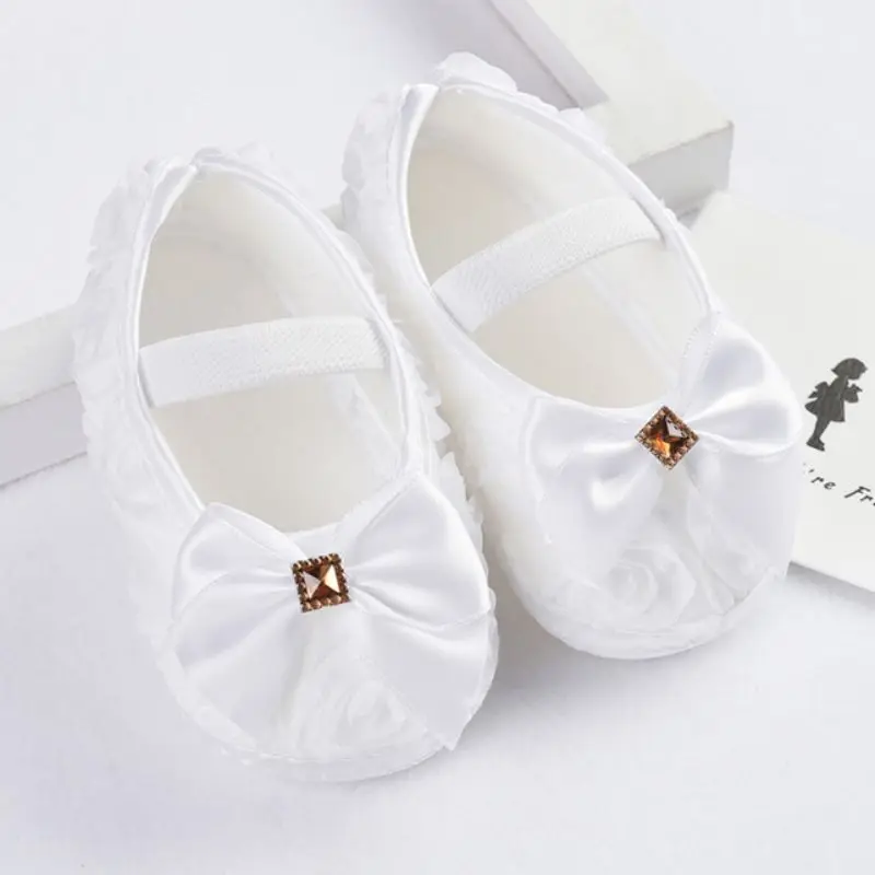 Обувь для маленьких девочек с бантом новорожденных начинающих ходить принцесс