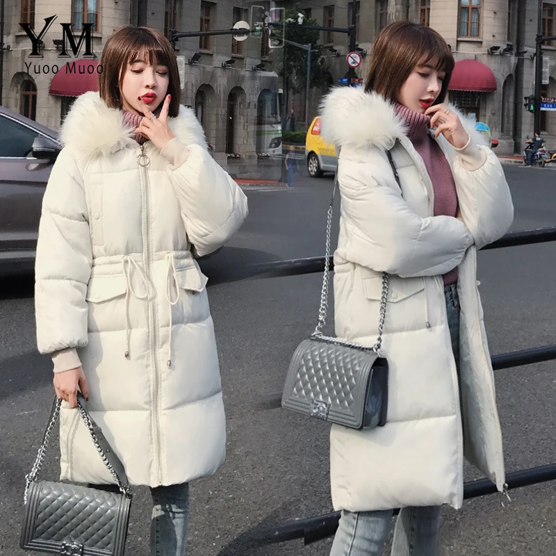 YuooMuoo 2018 Winter Women Hooded Coat Fur Collar Thicken Warm Long Jacket Female Plus Size 3XL Outwear Parka Clothing | Женская одежда