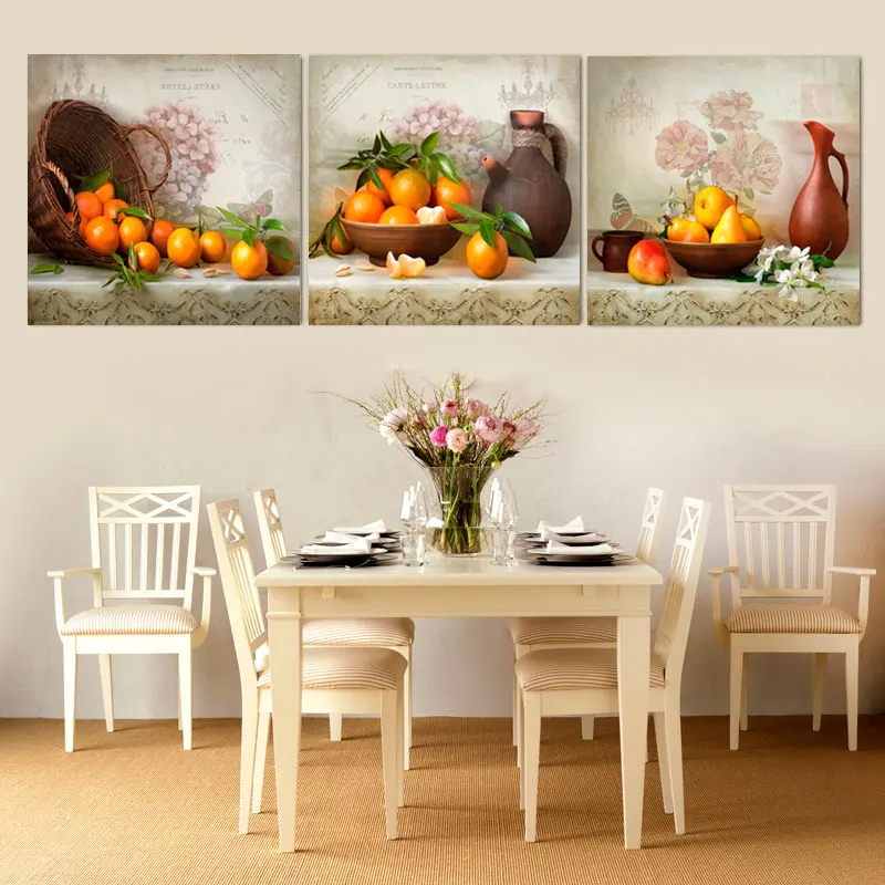 Винтажная живопись для домашнего декора холст фрукты украшение кухни столовой