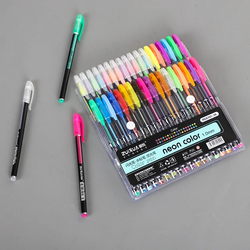 12/24/36/48 Colors Gel Pens Set Glitter Gel Pen Coloring Book Journals Drawing Doodling Art Markers For Office School Stationary
12/24/36/48 Colors Gel Pens Set Glitter Gel Pen Coloring Book Journals Drawing Doodling Art Markers For Office School Stationary
