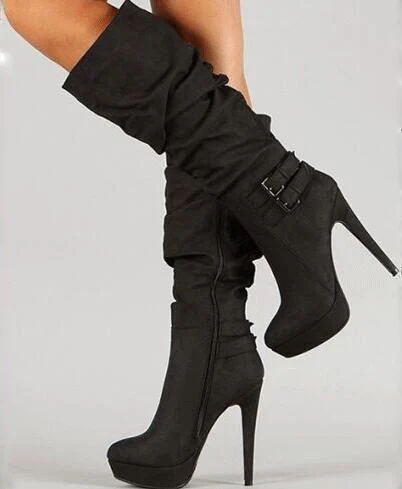 Beautiful fashion free postage black suede, decorative buckle, waterproof 2.5 cm, 14 cm high-heeled boots. Size: 35-43
Beautiful fashion free postage black suede, decorative buckle, waterproof 2.5 cm, 14 cm high-heeled boots. Size: 35-43