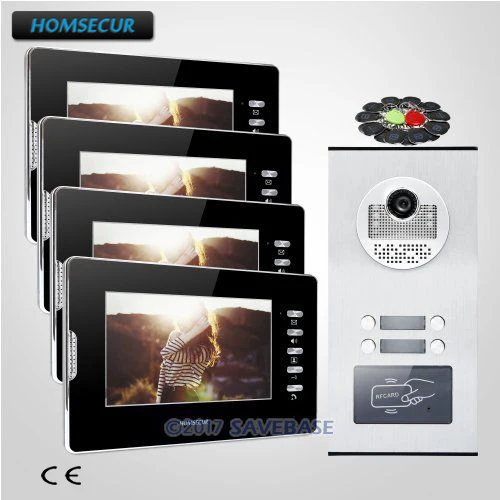 HOMSECUR 7" TFT Video&Audio Smart Doorbell with Lock Release Button for 4 Families
HOMSECUR 7" TFT Video&Audio Smart Doorbell with Lock Release Button for 4 Families